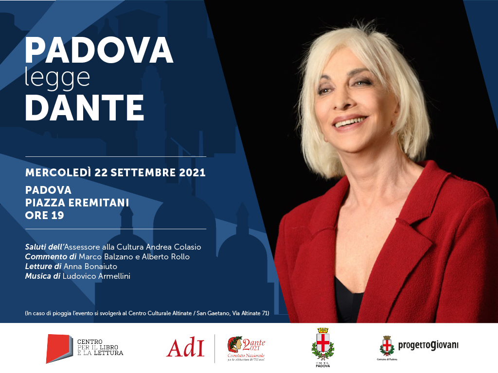 “Città che legge Dante”: il 22 settembre nuovo appuntamento a Padova