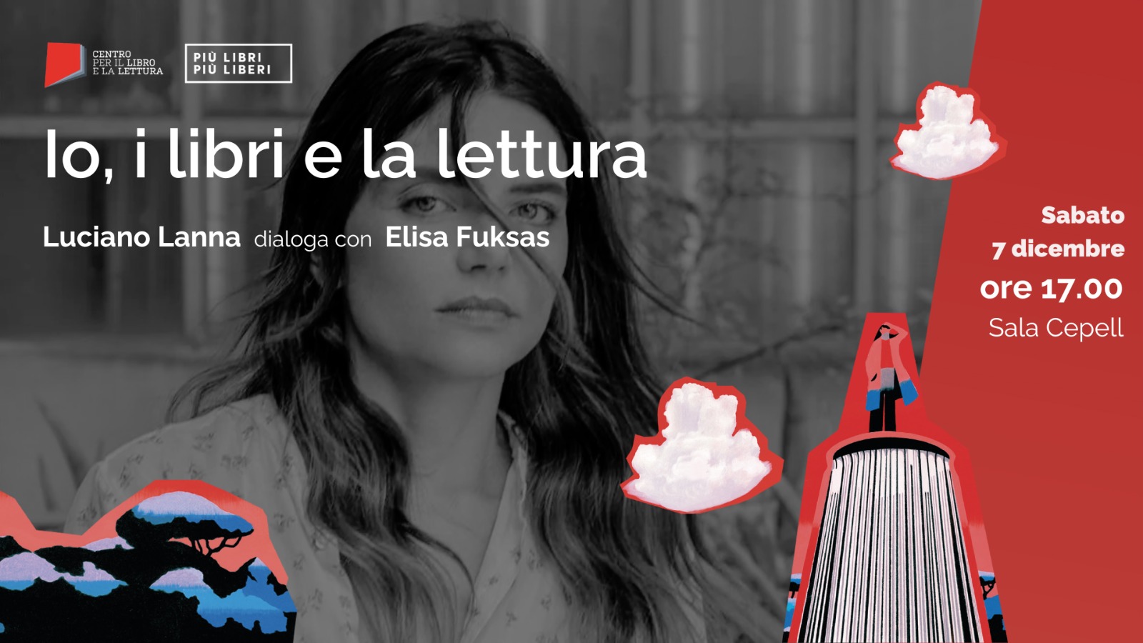 Il Centro per il libro a PLPL24: sabato 7 dicembre per “Io, i libri e la lettura” Elisa Fuksas dialoga con Luciano Lanna