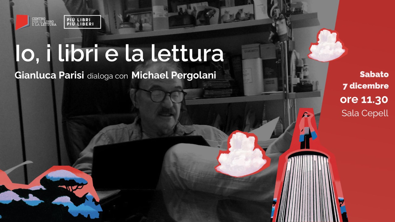 Il Centro per il libro a PLPL24: sabato 7 dicembre per “Io, i libri e la lettura” Michael Pergolani dialoga con Gianluca Parisi